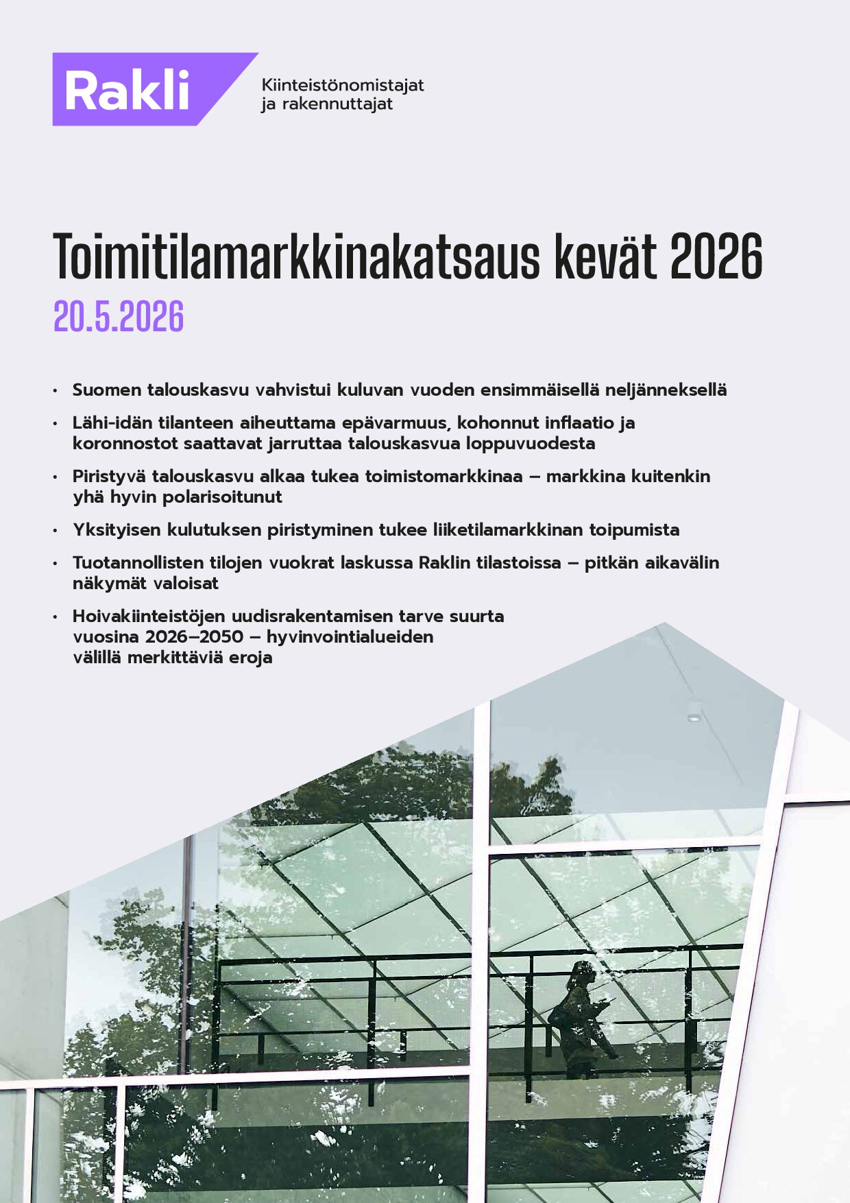 Raklin toimitilamarkkinakatsaus, kevät 2026